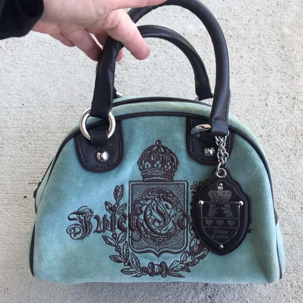 Juicy Couture Light Blue/Green Bowler Handbag